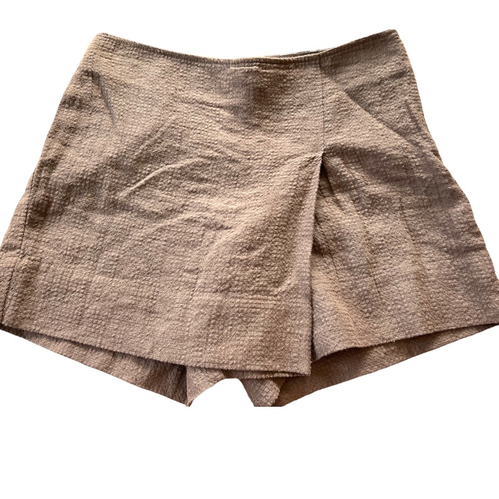 TOMMY BAHAMA Women's Pleated SKIRT/SKORT Shorts Cotton Ramie, Brown Sand Size 0